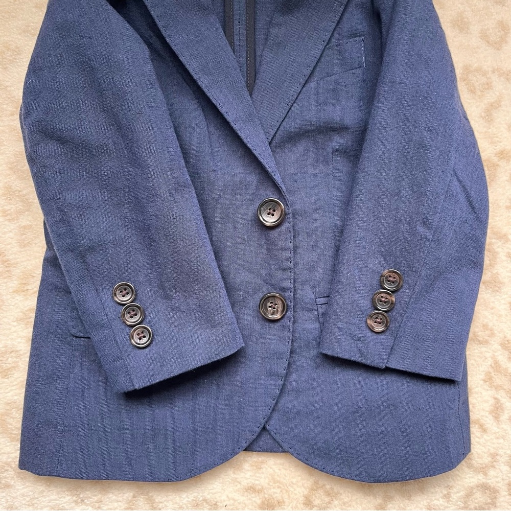 J.Crew Crewcuts Ludlow toddler cotton/linen blazer (navy, 2T) - Picture 7 of 8